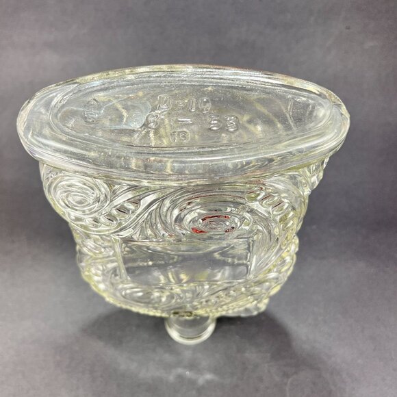 VTG Old Forester KY Whiskey Bottle Decanter Kimble Glass Co Embossed Swirls 50's - Picture 5 of 16